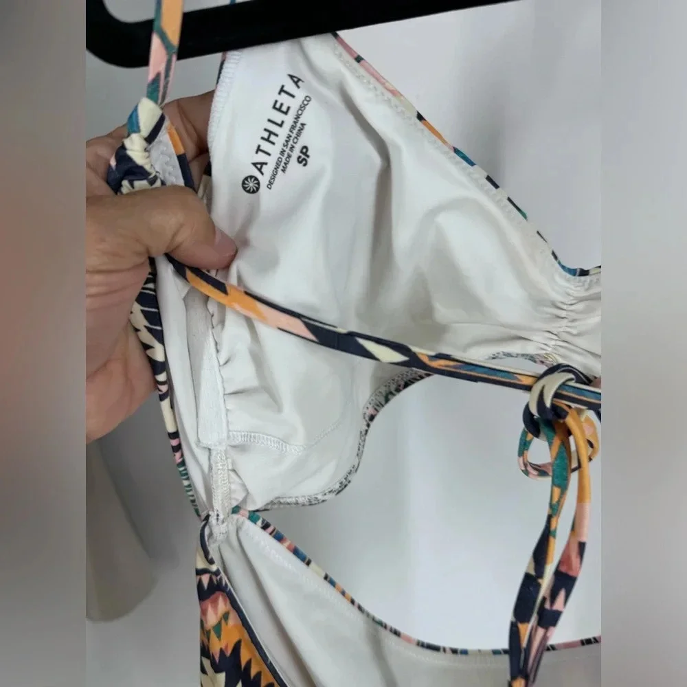 Athleta desert print high waisted cutout swim suit small petite